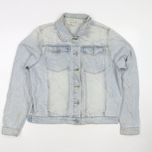 Jack Wills Womens Blue Jacket Size 14 Button