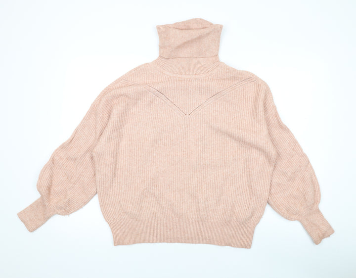 Only Womens Pink Roll Neck Viscose Pullover Jumper Size M