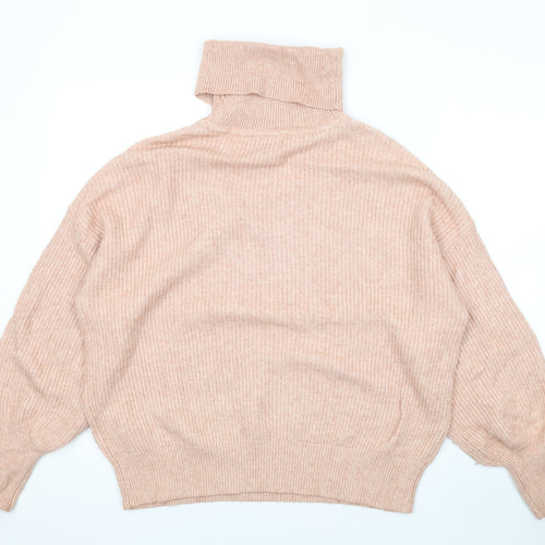 Only Womens Pink Roll Neck Viscose Pullover Jumper Size M