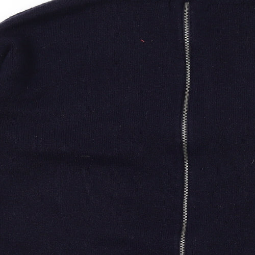 Red Herring Womens Blue Mock Neck Acrylic Pullover Jumper Size 12