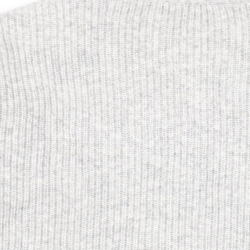 Damart Womens Grey V-Neck Acrylic Cardigan Jumper Size S