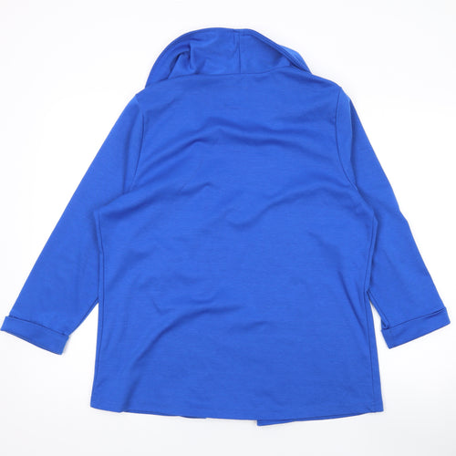 S21 Originals Womens Blue V-Neck Polyester Cardigan Jumper Size 18