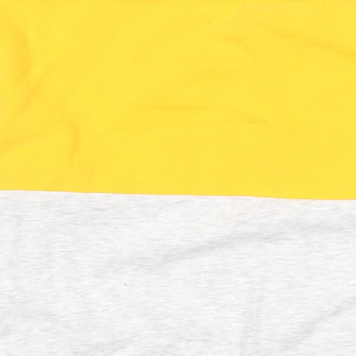 H&M Girls Yellow Colourblock Cotton Pullover Sweatshirt Size 11-12 Years Pullover