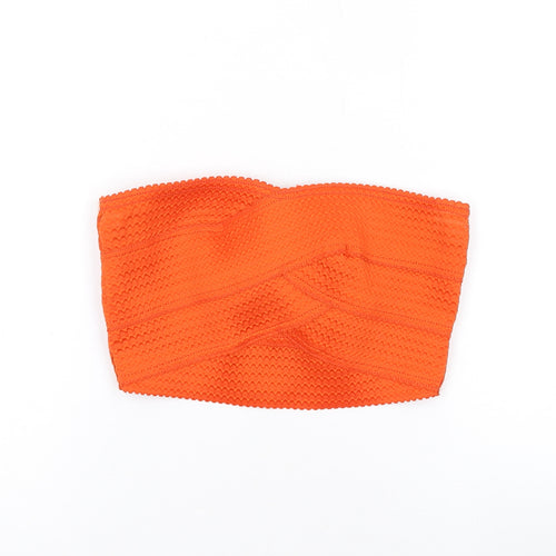 River Island Womens Orange Polyester Basic T-Shirt Size 8 Sweetheart