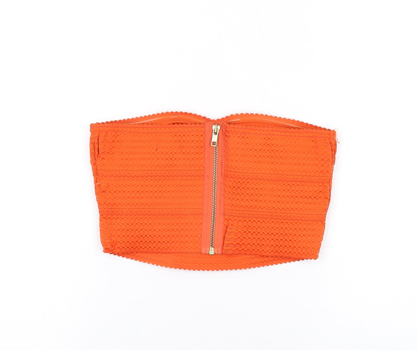 River Island Womens Orange Polyester Basic T-Shirt Size 8 Sweetheart