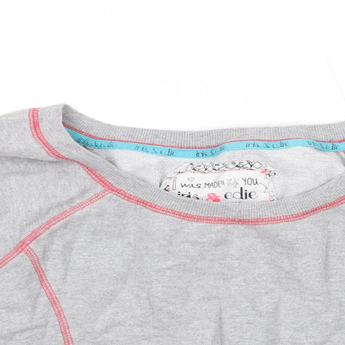 Debenhams Womens Grey Cotton Pullover Sweatshirt Size 14 Pullover