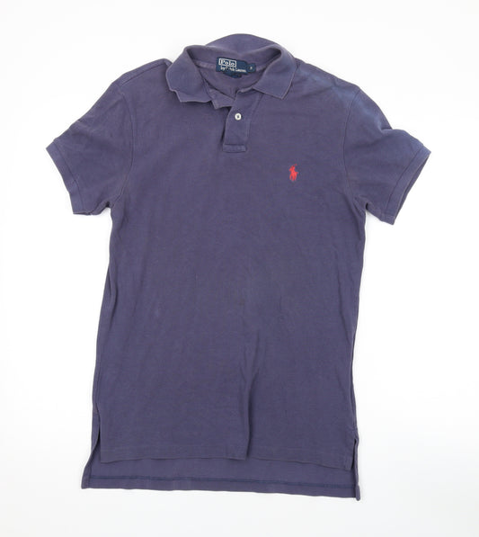 Polo Ralph Lauren Mens Purple Cotton Polo Size S Collared Button