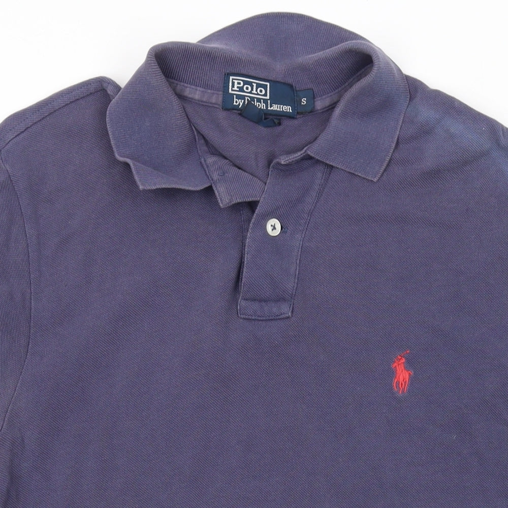 Polo Ralph Lauren Mens Purple Cotton Polo Size S Collared Button