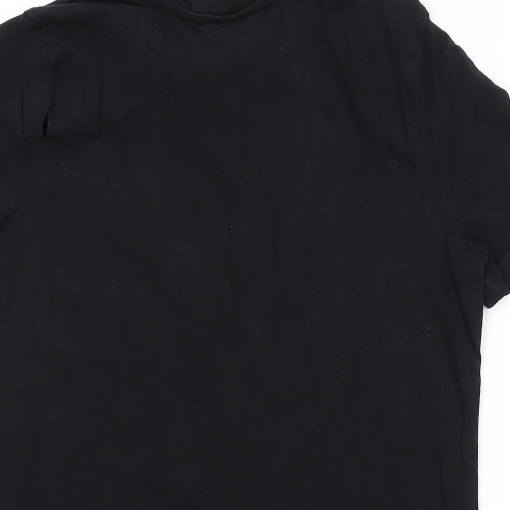 Mojang Boys Black Cotton Basic T-Shirt Size 9-10 Years Round Neck Pullover