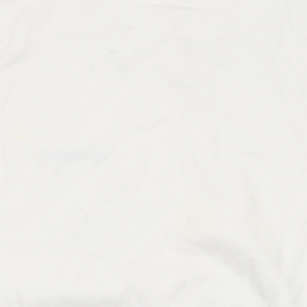 TaylorMade Mens White V-Neck Acrylic Pullover Jumper Size L Sleeveless