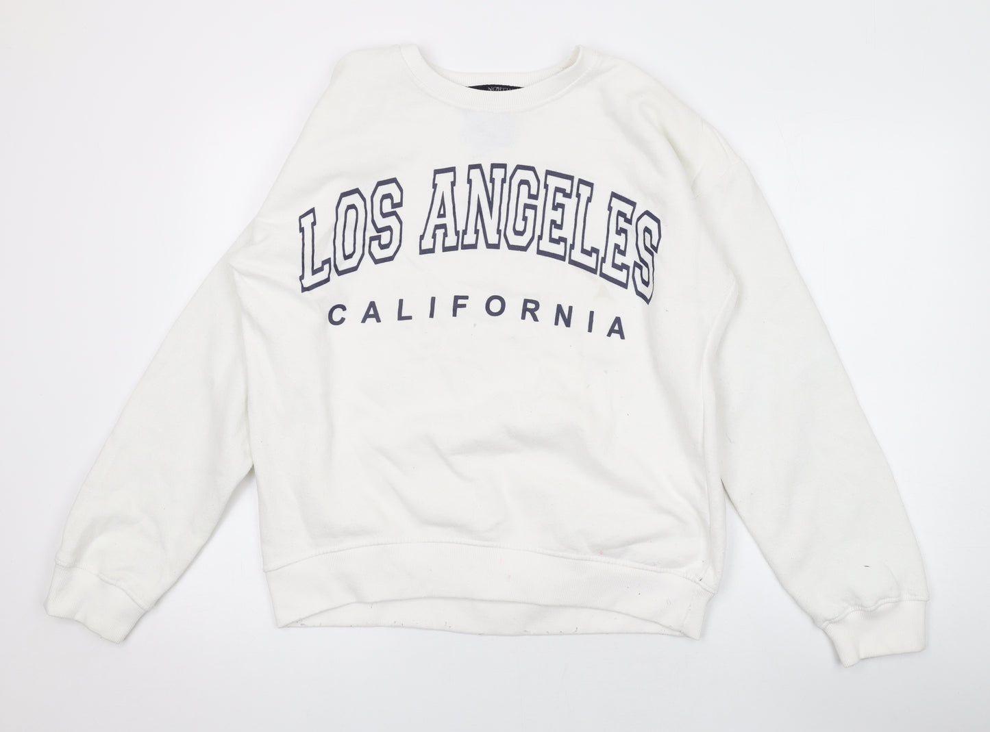 Northwest Womens White Cotton Pullover Sweatshirt Size M Pullover - Los Angeles