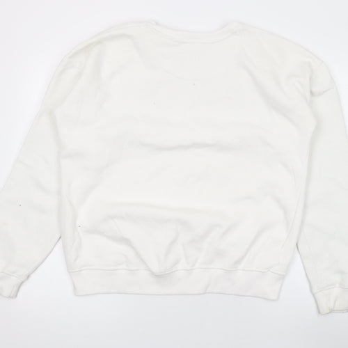 Northwest Womens White Cotton Pullover Sweatshirt Size M Pullover - Los Angeles