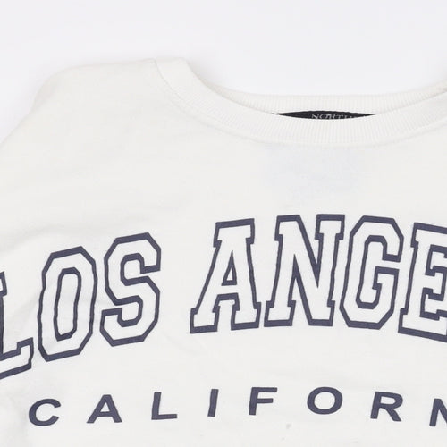 Northwest Womens White Cotton Pullover Sweatshirt Size M Pullover - Los Angeles