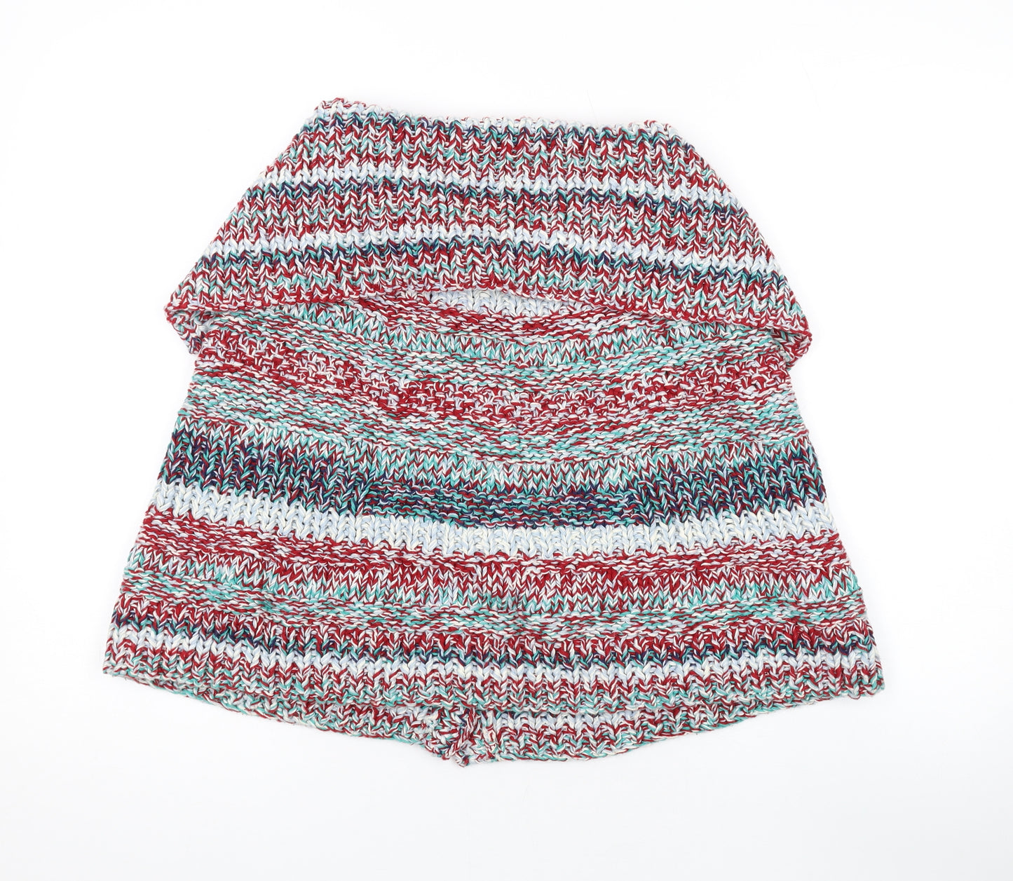 BCBGMAXAZRIA Womens Multicoloured Boat Neck Cotton Cape Jumper One Size