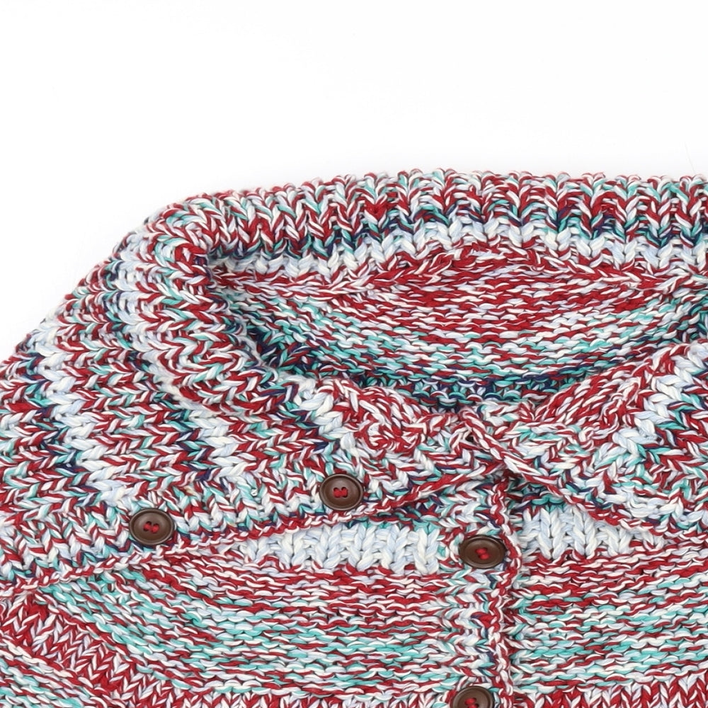 BCBGMAXAZRIA Womens Multicoloured Boat Neck Cotton Cape Jumper One Size