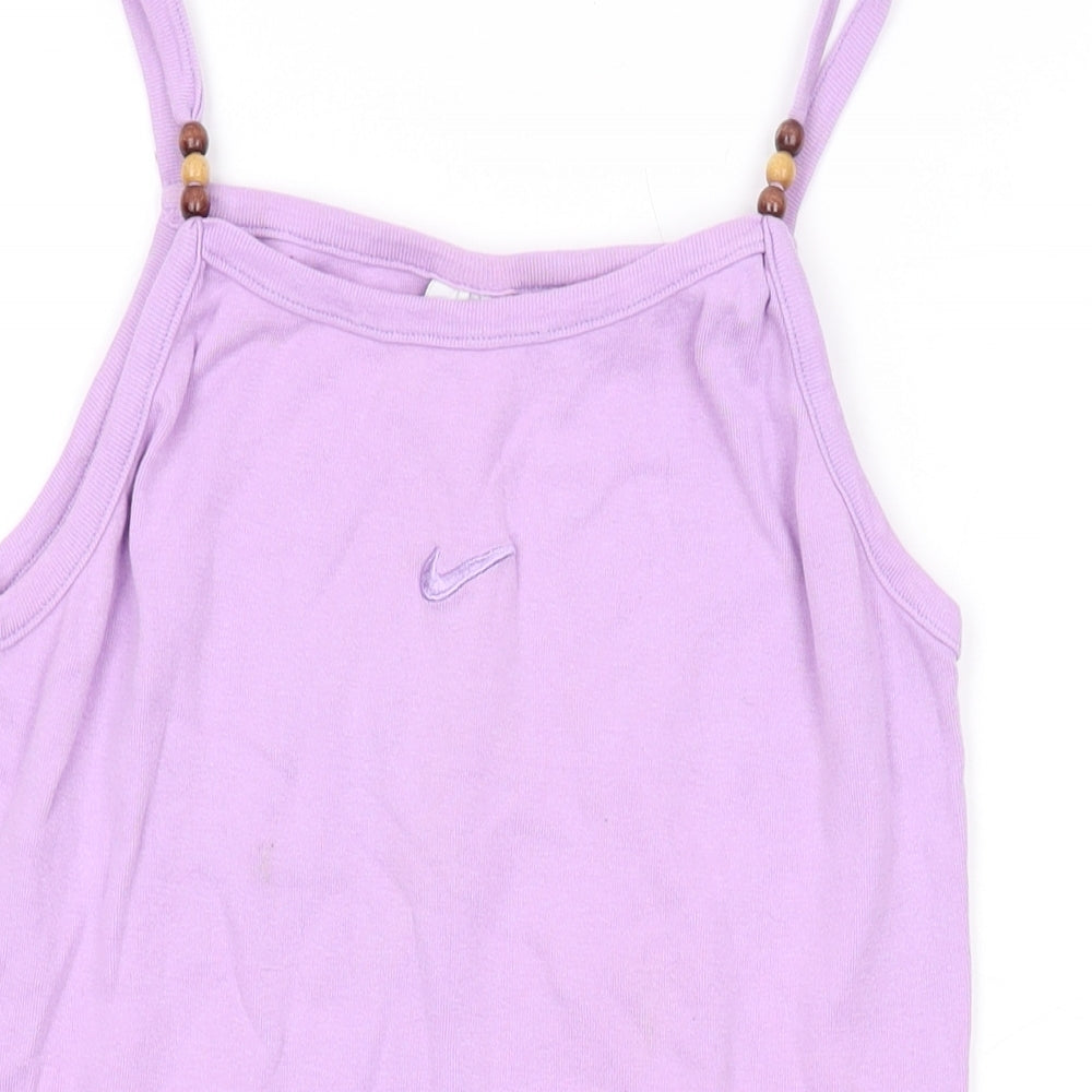 Nike Womens Purple Cotton Camisole Tank Size 2XL Square Neck