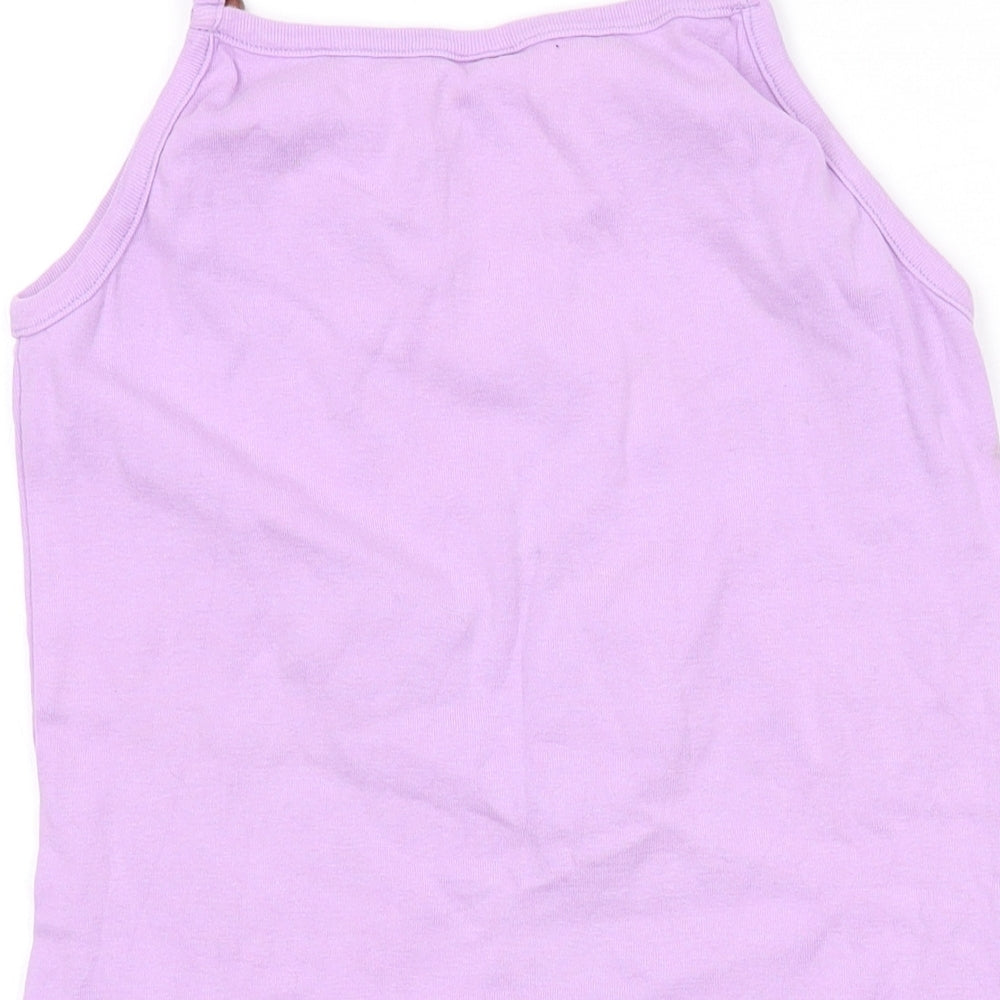 Nike Womens Purple Cotton Camisole Tank Size 2XL Square Neck
