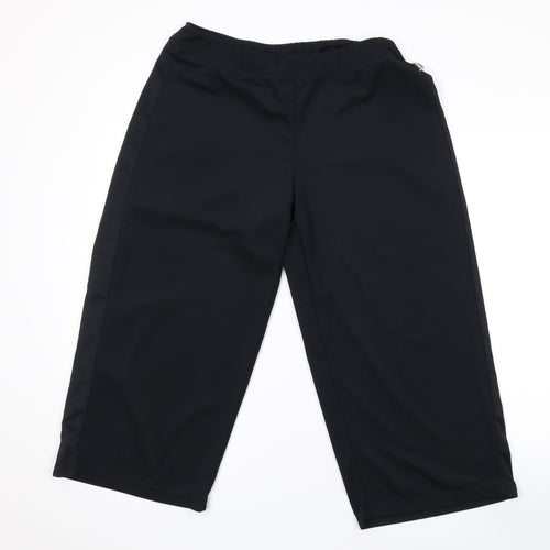 Avia Womens Black Polyester Trousers Size L L22 in Regular