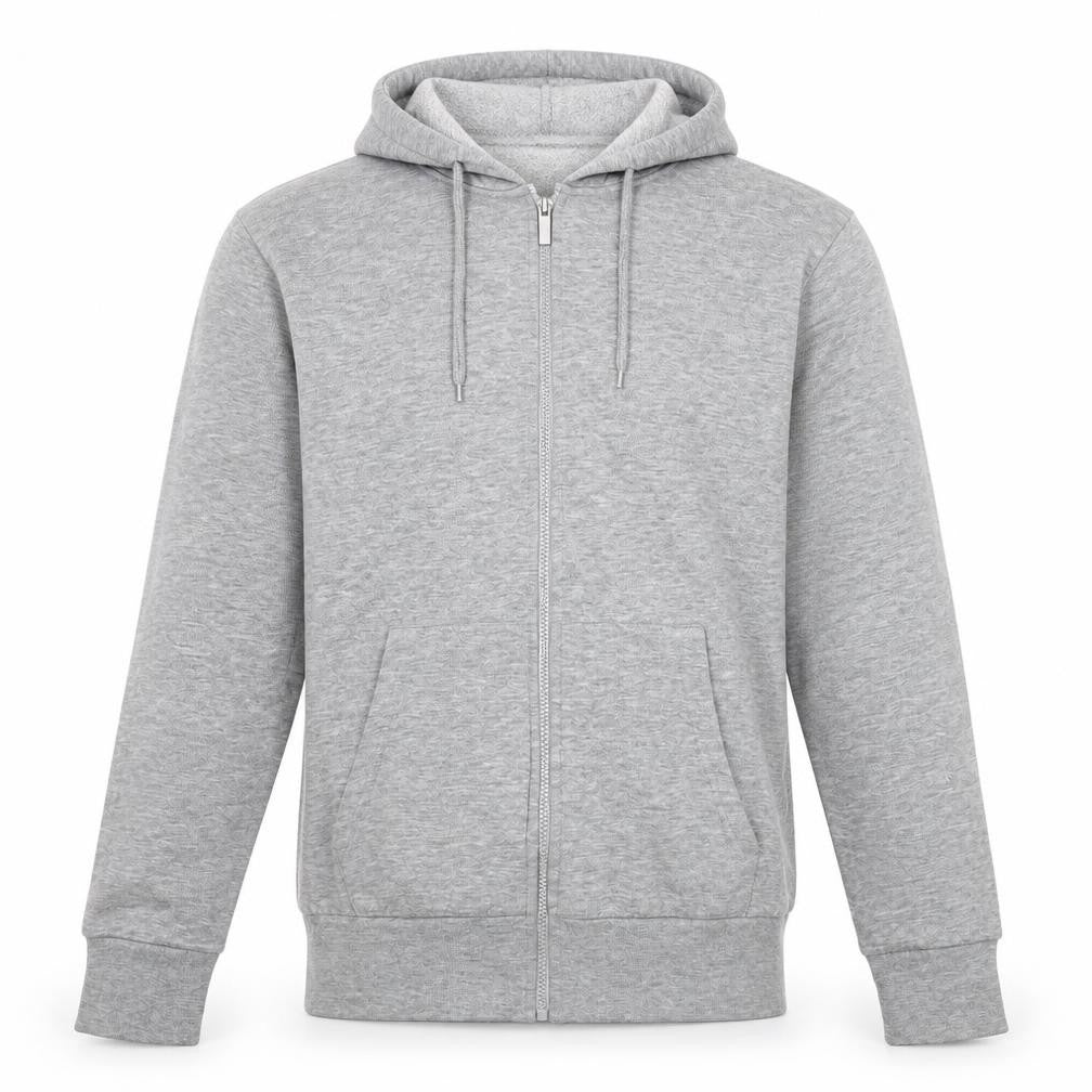 Originals Mens Grey Polyester Full Zip Hoodie Size S