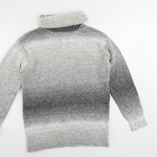 Marks and Spencer Womens Grey Roll Neck Acrylic Pullover Jumper Size S