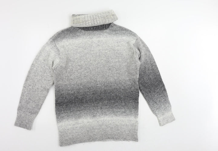 Marks and Spencer Womens Grey Roll Neck Acrylic Pullover Jumper Size S
