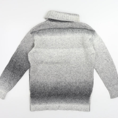 Marks and Spencer Womens Grey Roll Neck Acrylic Pullover Jumper Size S