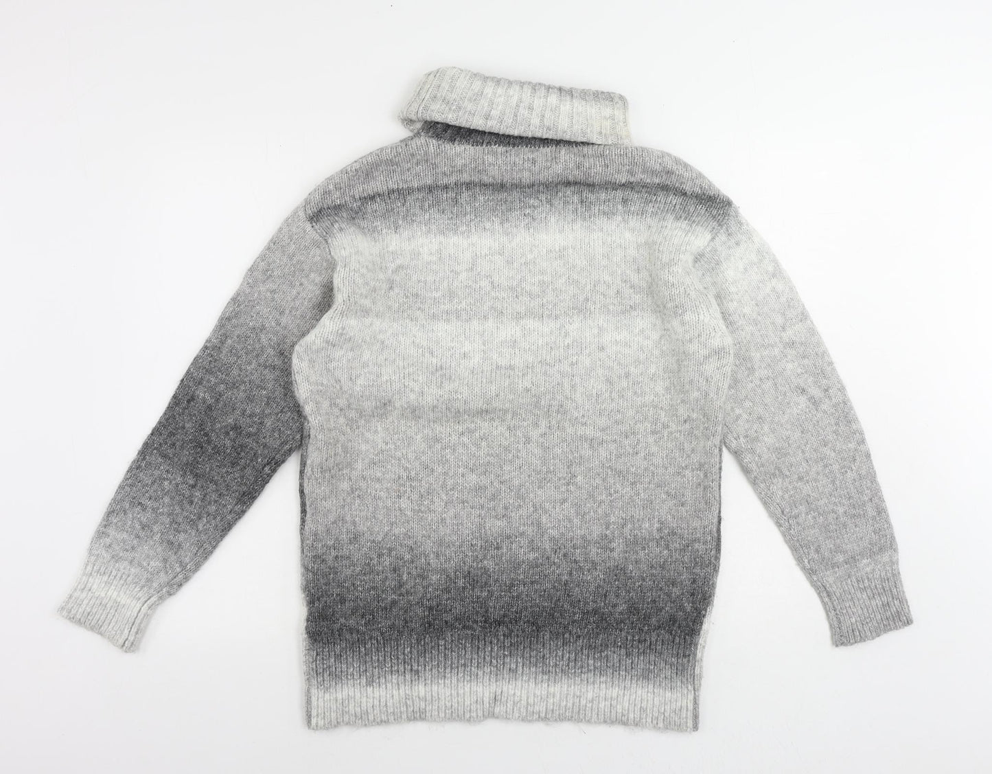 Marks and Spencer Womens Grey Roll Neck Acrylic Pullover Jumper Size S