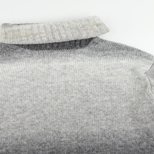 Marks and Spencer Womens Grey Roll Neck Acrylic Pullover Jumper Size S