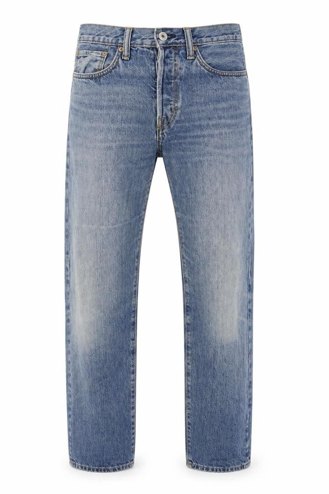 H&M Mens Blue Cotton Straight Jeans Size 30 in L31 in Regular Button