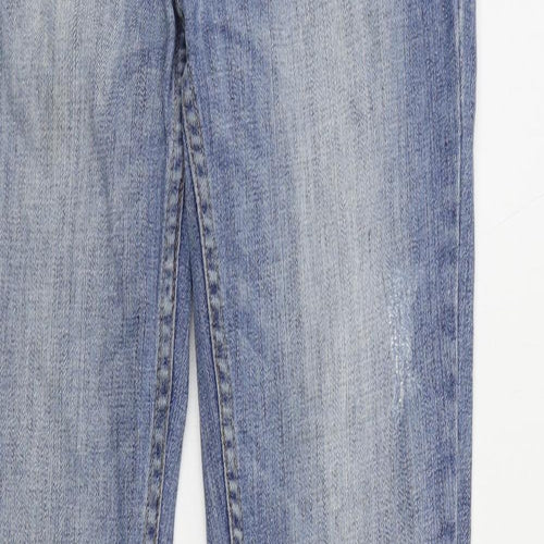 Gina Tricot Womens Blue Cotton Skinny Jeans Size 27 in L34 in Regular Zip