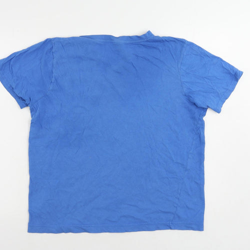 Donnay Womens Blue Cotton Basic T-Shirt Size M V-Neck