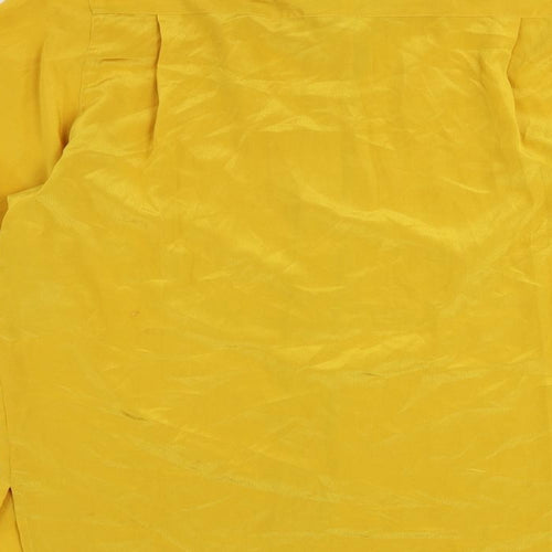 Principles Womens Yellow Polyester Tunic Button-Up Size 10 Collared