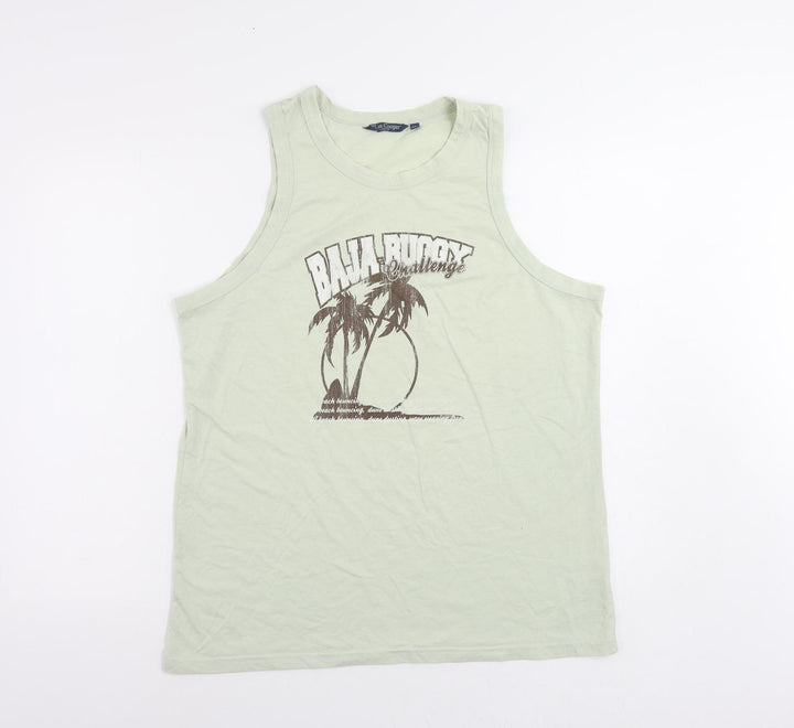 Lee Cooper Womens Green Polyester Basic Tank Size XL Round Neck - Baja Palms