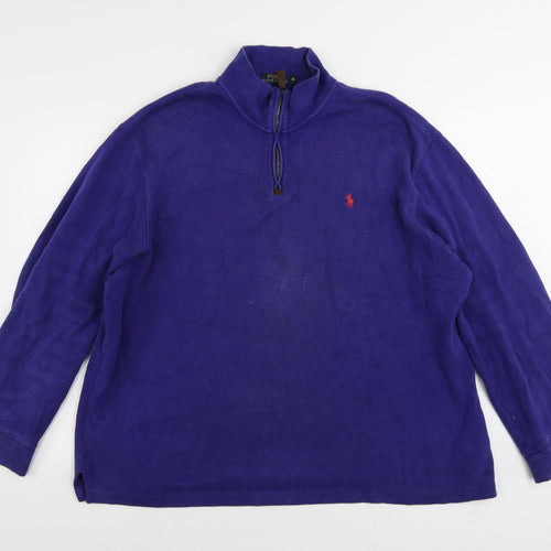 Polo Ralph Lauren Mens Blue Cotton Pullover Sweatshirt Size XL