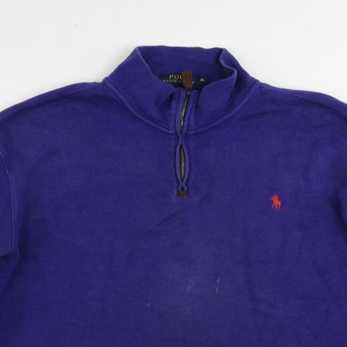 Polo Ralph Lauren Mens Blue Cotton Pullover Sweatshirt Size XL