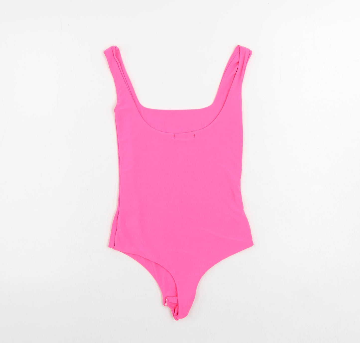 PRETTYLITTLETHING Womens Pink Polyester Bodysuit One-Piece Size 6 Snap