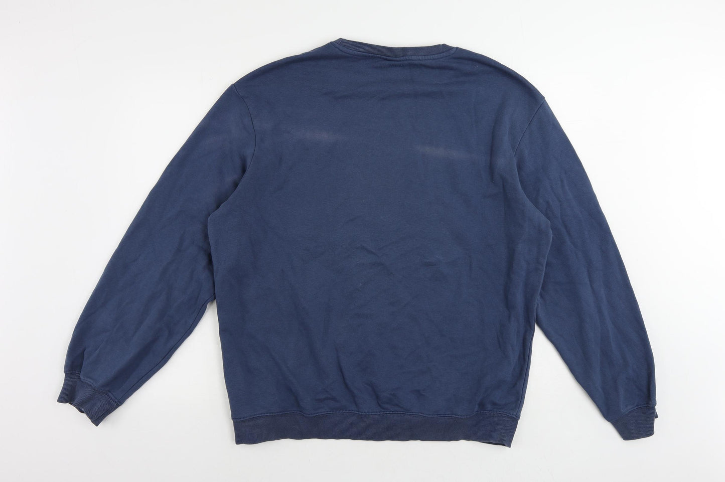 H&M Mens Blue Cotton Pullover Sweatshirt Size L