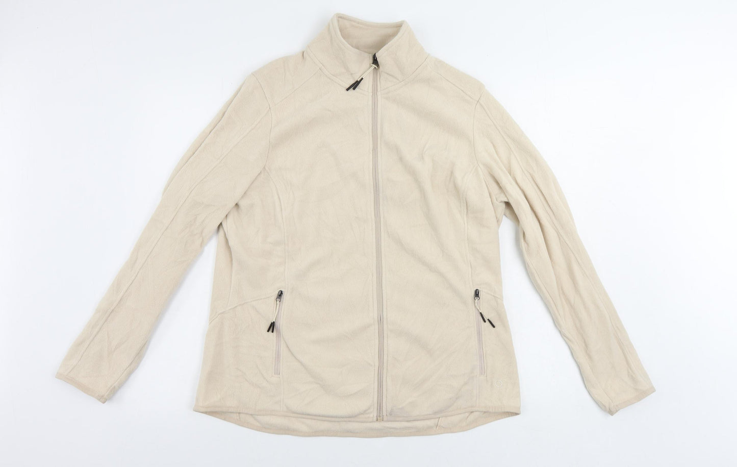 GOODMOVE Womens Beige Jacket Size 16 Zip - Zipped Pockets