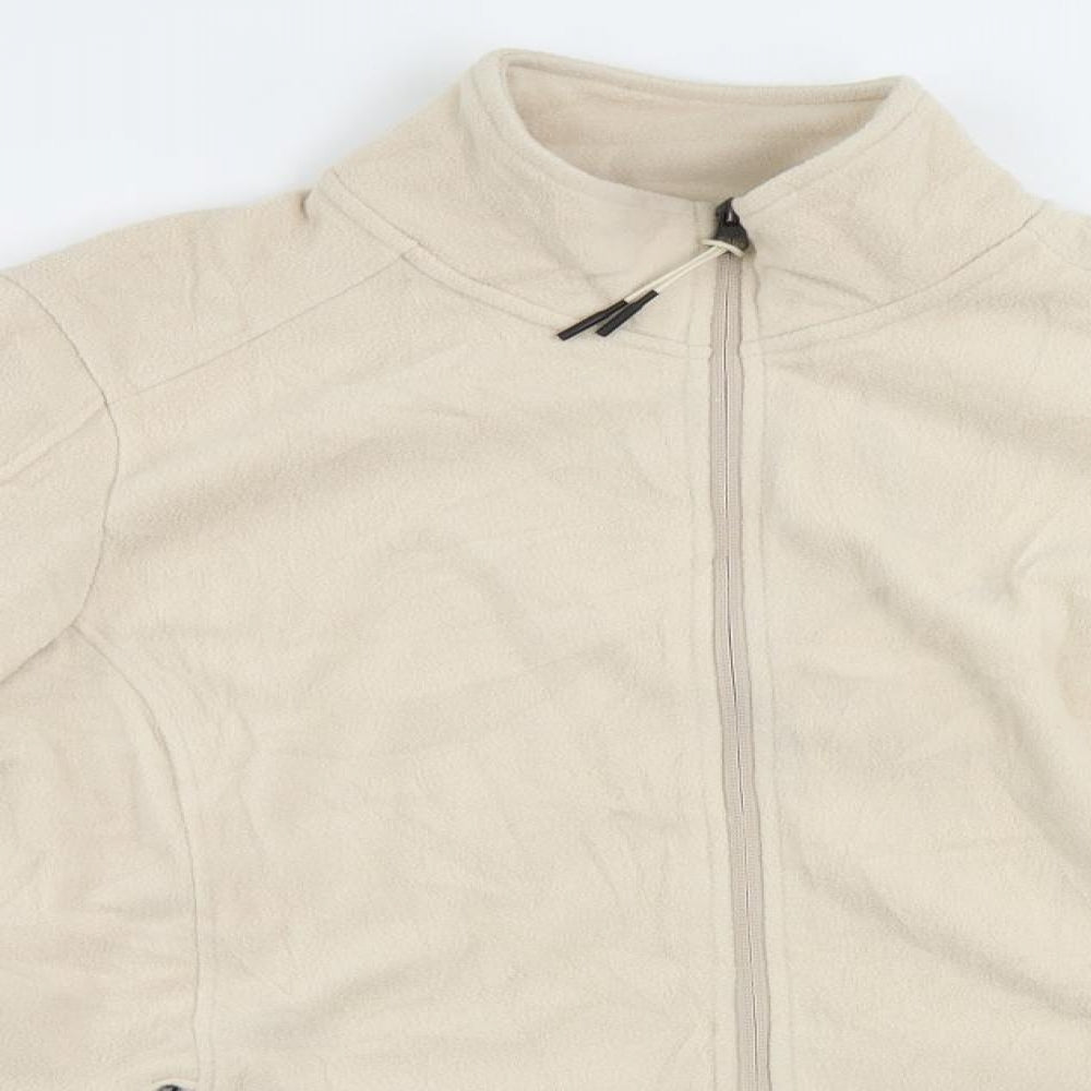 GOODMOVE Womens Beige Jacket Size 16 Zip - Zipped Pockets