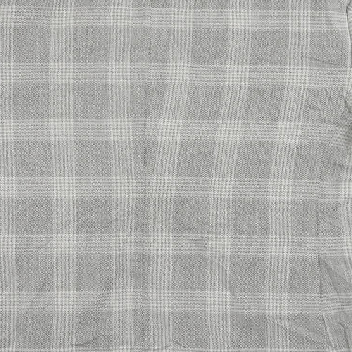 Marks and Spencer Mens Grey Plaid Polyester Jacket Suit Jacket Size 46 Regular