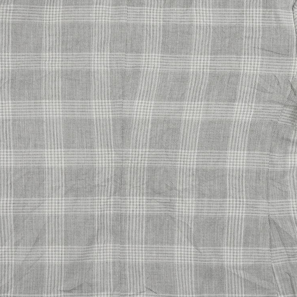 Marks and Spencer Mens Grey Plaid Polyester Jacket Suit Jacket Size 46 Regular
