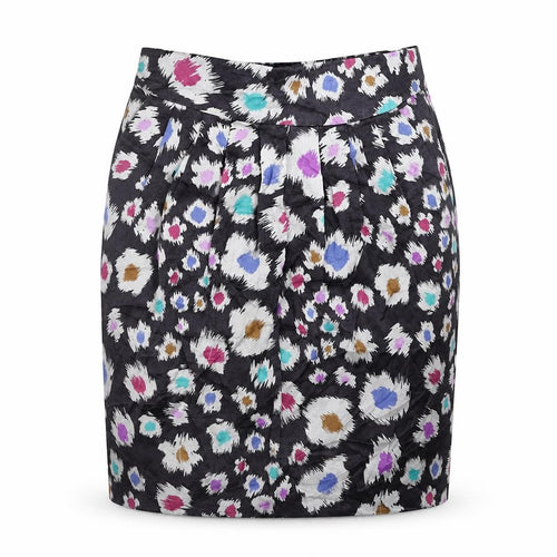 Great Plains Womens Blue Geometric Viscose A-Line Skirt Size 14 Zip