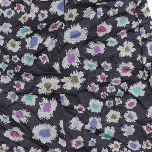 Great Plains Womens Blue Geometric Viscose A-Line Skirt Size 14 Zip