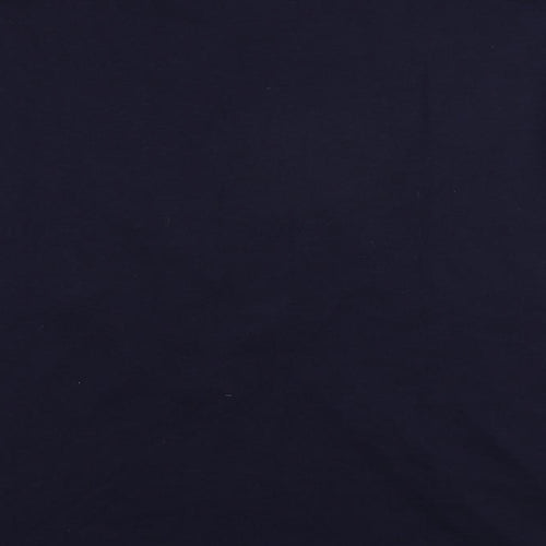 Instyle Womens Blue Polyester Basic T-Shirt One Size Round Neck - Beaded