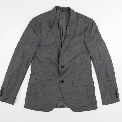 Marks and Spencer Mens Grey Polyester Jacket Suit Jacket Size 38 Regular