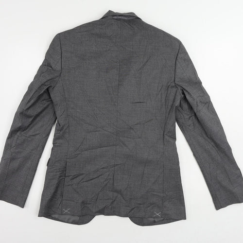 Marks and Spencer Mens Grey Polyester Jacket Suit Jacket Size 38 Regular