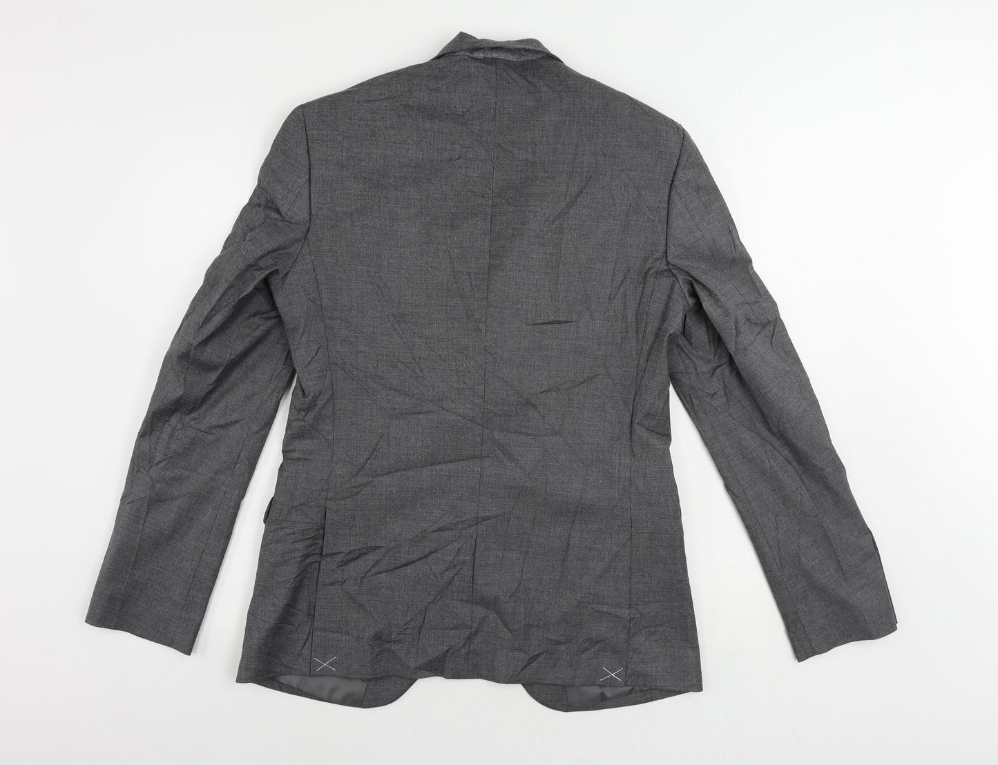 Marks and Spencer Mens Grey Polyester Jacket Suit Jacket Size 38 Regular