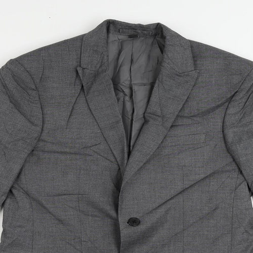 Marks and Spencer Mens Grey Polyester Jacket Suit Jacket Size 38 Regular