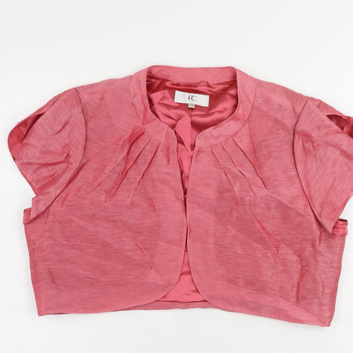 CC Womens Pink Jacket Size 18 Hook & Eye