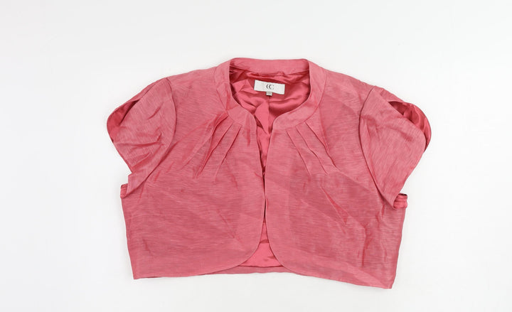 CC Womens Pink Jacket Size 18 Hook & Eye